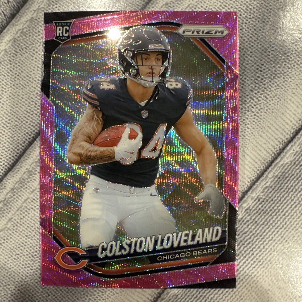 2025 Panini Prizm Colston Loveland RC #319 Pink Wave Chicago Bears